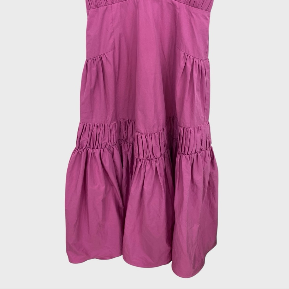 Silvia Tcherassi NWT Fuchsia Pink Miniato Cotton Poplin Shirt Dress Size XS - Picture 4 of 11